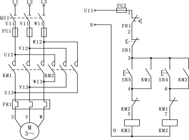 接觸器聯(lián)鎖的三相異步電動機正反轉<em>控制電路</em>