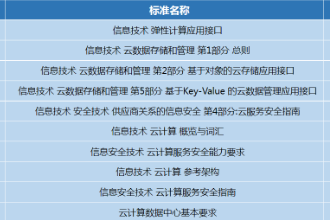 國內(nèi)云計(jì)算標(biāo)準(zhǔn)體系