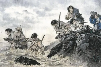 美育類資源—《八女投江》王盛烈創(chuàng)作<em>的</em>國畫作品