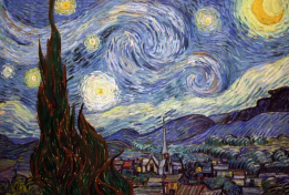 美育類資源—《星月夜》<em>荷蘭</em><em>畫家</em><em>梵高</em>創(chuàng)作油畫
