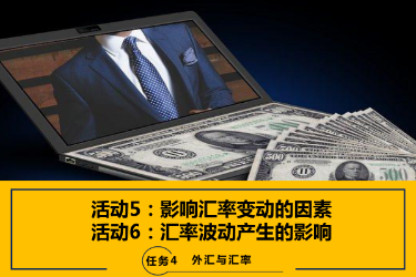 <em>課件</em>：<em>國際金融</em>、金融服務<em>與</em><em>管理</em>、國際經(jīng)濟<em>與</em>貿易<em>專業(yè)</em>《<em>國際金融</em>—4.3&4<em>影響</em>匯率變動<em>的</em>因素及產(chǎn)生<em>的</em><em>影響</em>》